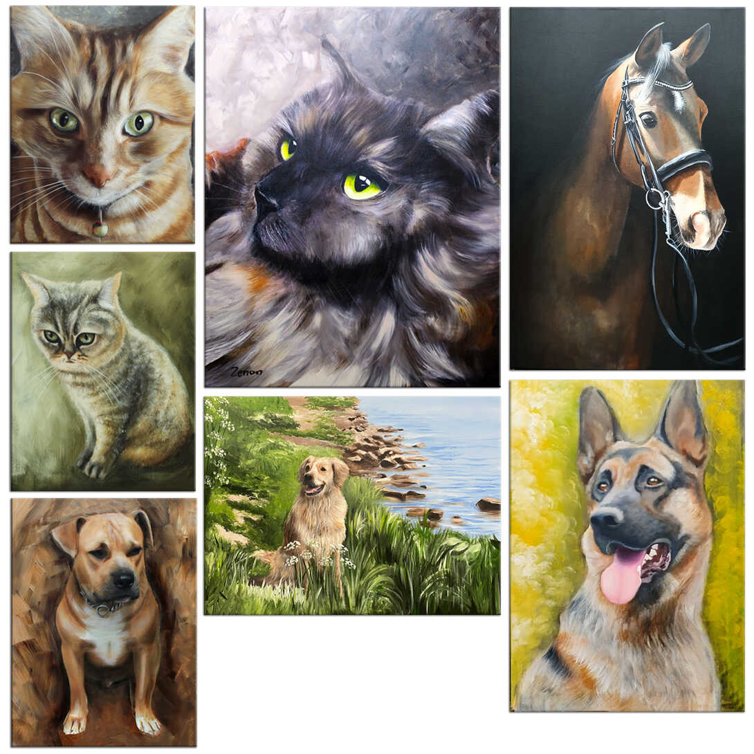 dieren schilderij van foto laten maken